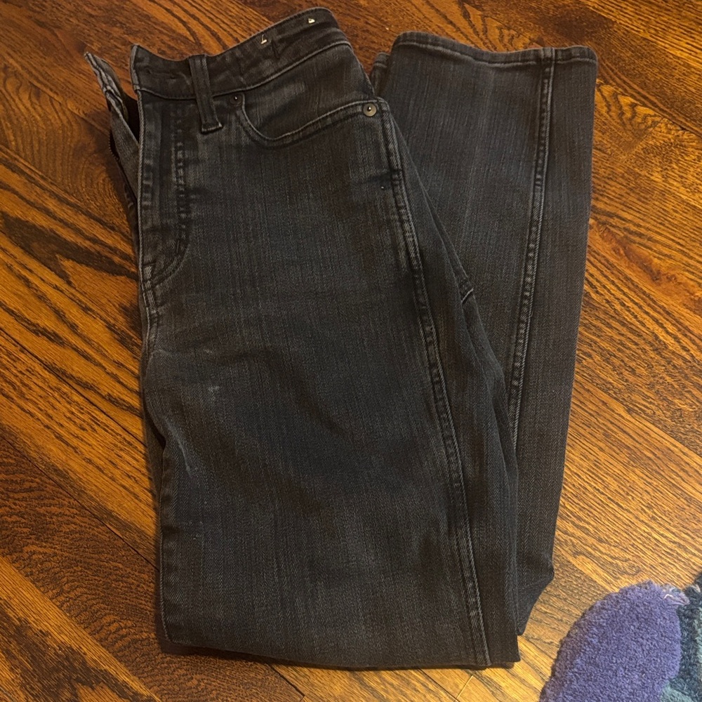 Madewell Curvy Stovepipe Jeans, BLACK size 27